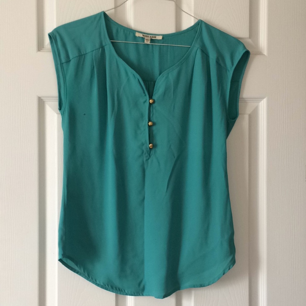 Anthropologie lightweight teal blouse